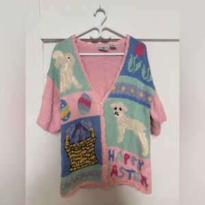 Lecomte Handknit Easter Cardigan